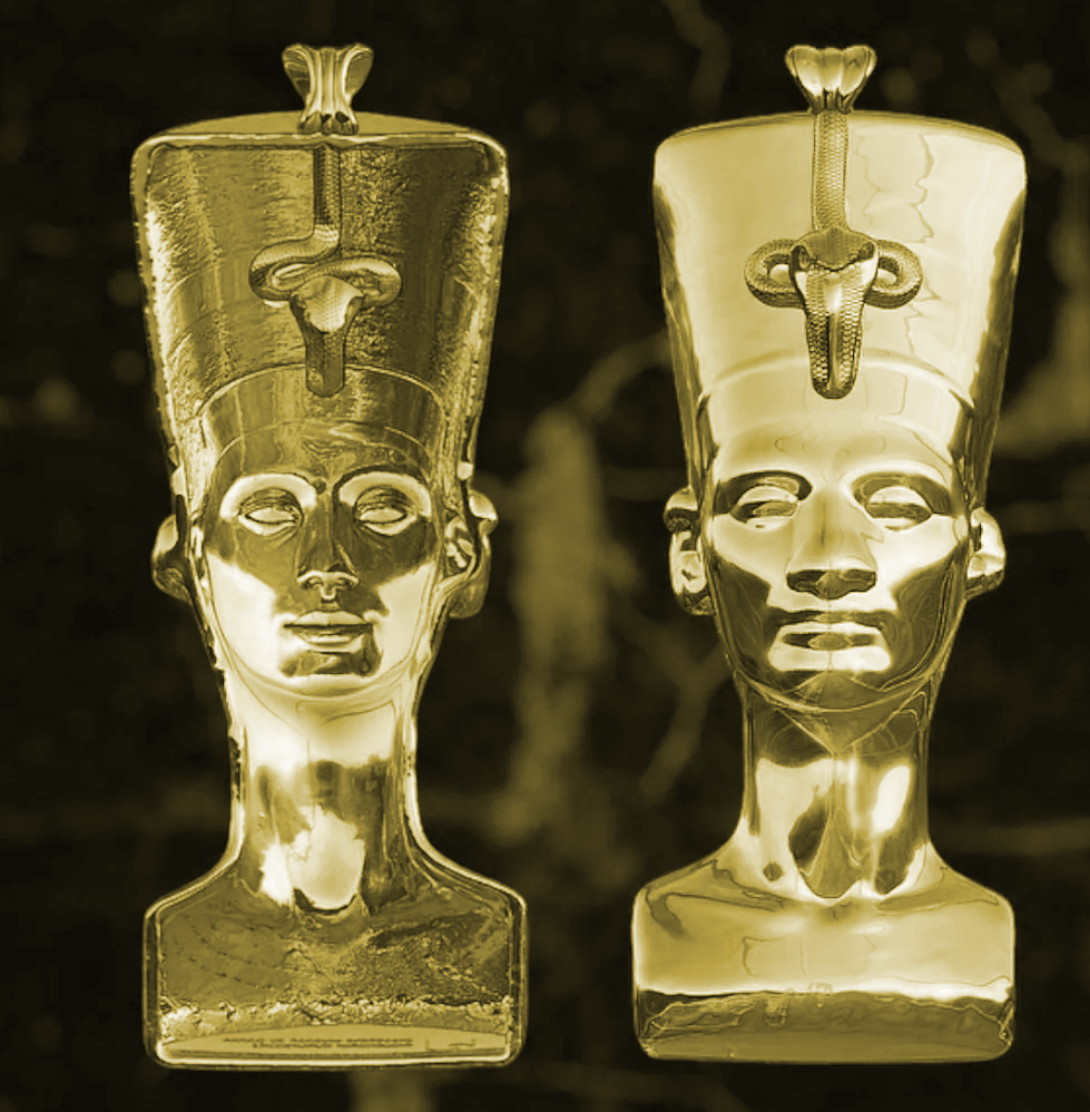Nefertiti Death Mask- Optical Illusion Necklace